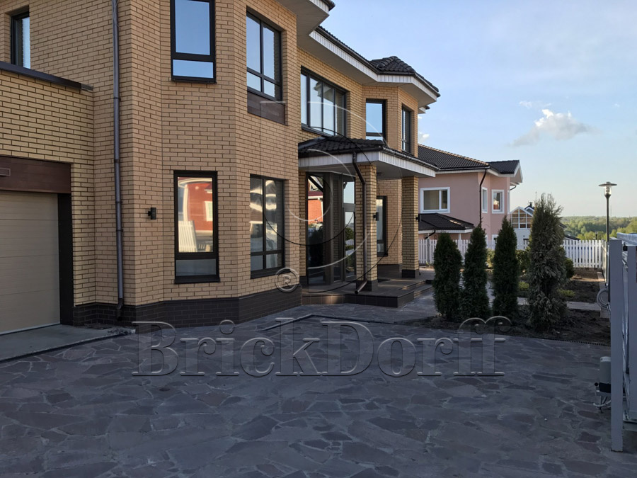 Клинкерная ступень Флорентинер противоскользящая плитка ABC Objekta Braun 345*240*14 мм