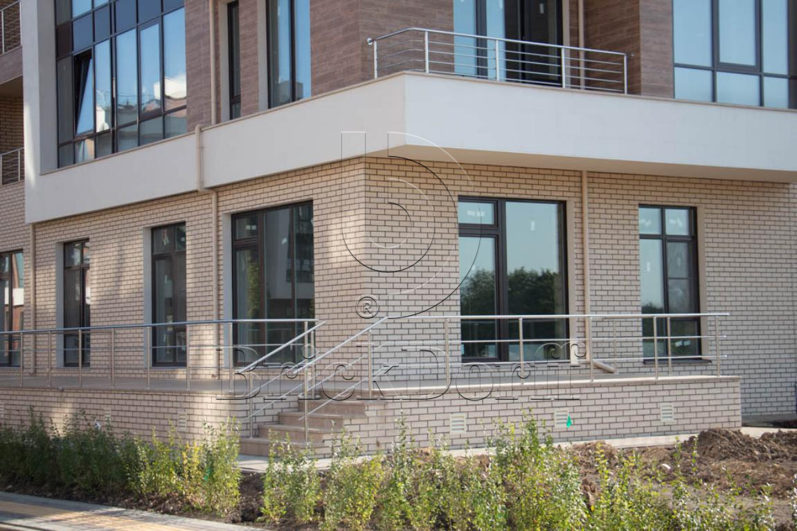 Клинкерная фасадная плитка облицовочная под кирпич Stroeher (Штроер) Zeitlos 351 kalkbrand рельефная NF14, 240*71*14 мм