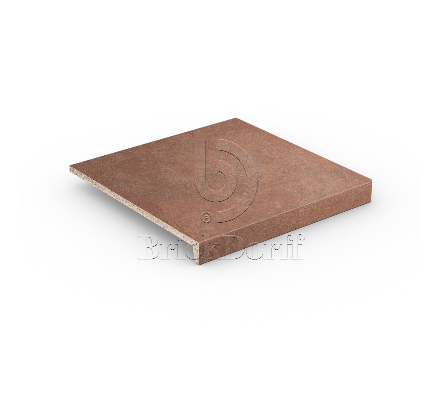 Клинкерная Ступень лофт противоскользящая плитка Stroeher KERAPLATTE AERA X 755 camaro 294*340*35*11 мм