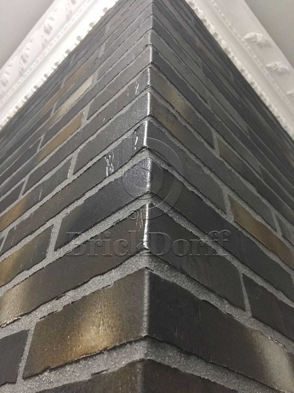 RIEGEL 50 453-siber-schwarz, 490*40*14мм Stroeher Клинкерная фасадная плитка под кирпич ригельная Langformat