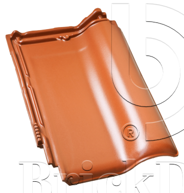 Керамическая черепица рядовая Roben MONZAplus медный красно-коричневый ангоб