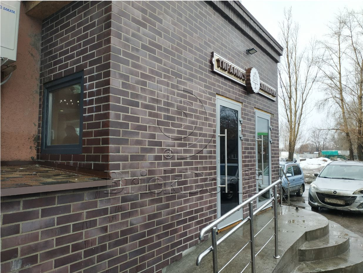 Клинкерная фасадная плитка облицовочная под кирпич ABC Aubergine 240*52*10 мм