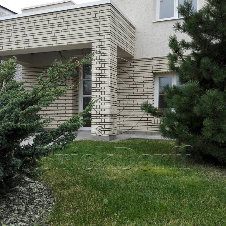 Клинкерная фасадная плитка облицовочная под кирпич Stroeher (Штроер) Zeitlos 351 kalkbrand рельефная NF14, 240*71*14 мм