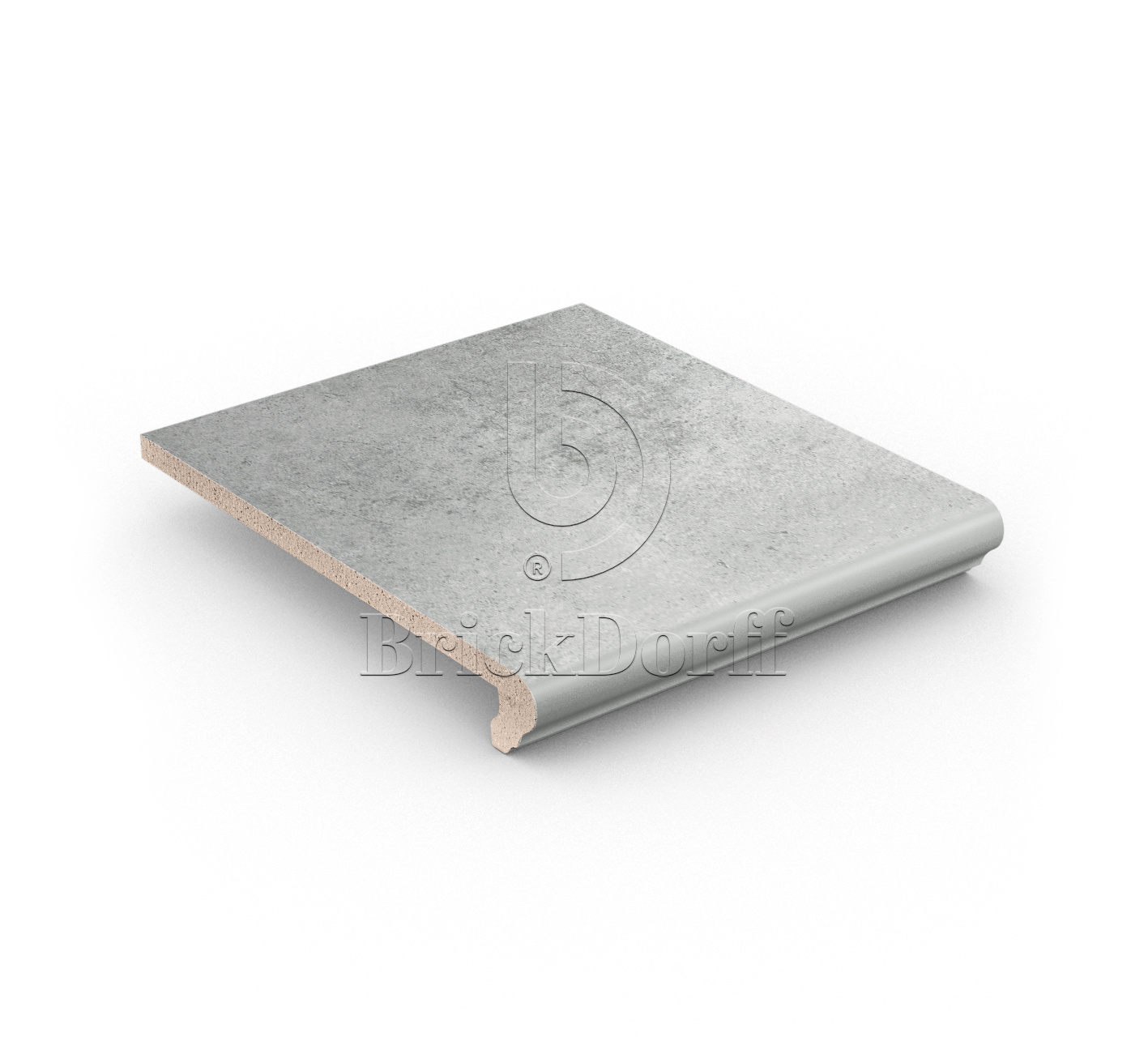 Клинкерная ступень флорентинер противоскользящая плитка Stroeher KERAPLATTE AERA 720 baccar 340*294*12 мм