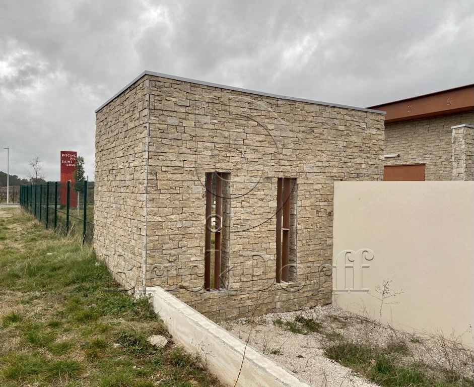 Камень грубый кварцит серо-бежевый 550*200*20\40 мм, натуральный камень для фасада и интерьера BD