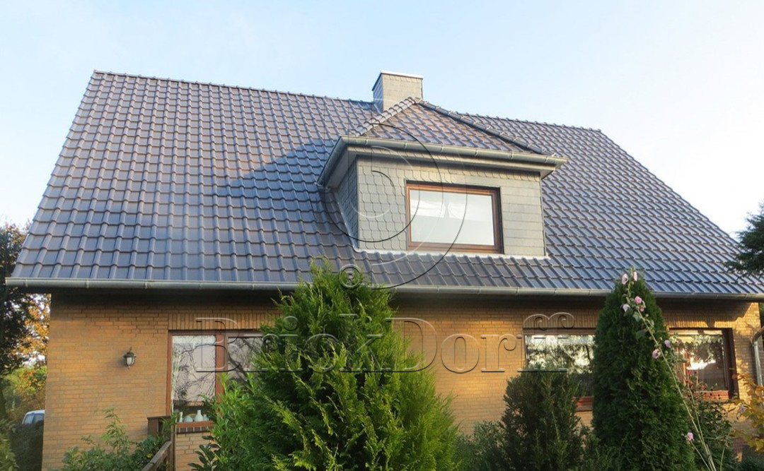 Керамическая черепица рядовая Roben Piemont титан серый глазурь