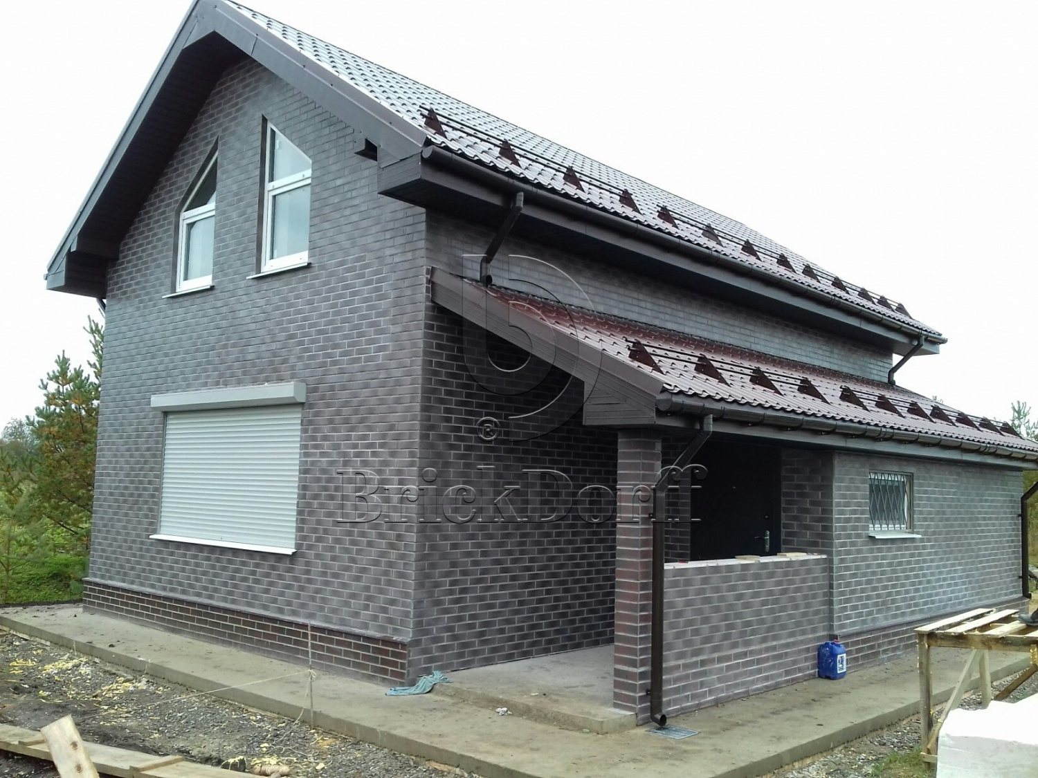 Taurus Grys 245X66х7,4 мм Клинкерная фасадная плитка под кирпич облицовочная, серая