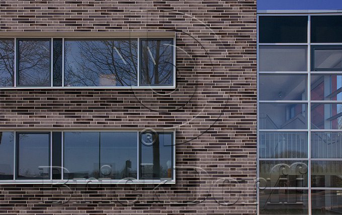 Фасадная Термопанель из пенополистирола ППС 60 мм с клинкерной плиткой Atlantis KohleBrand Schieferstruktur 365*52*10 мм