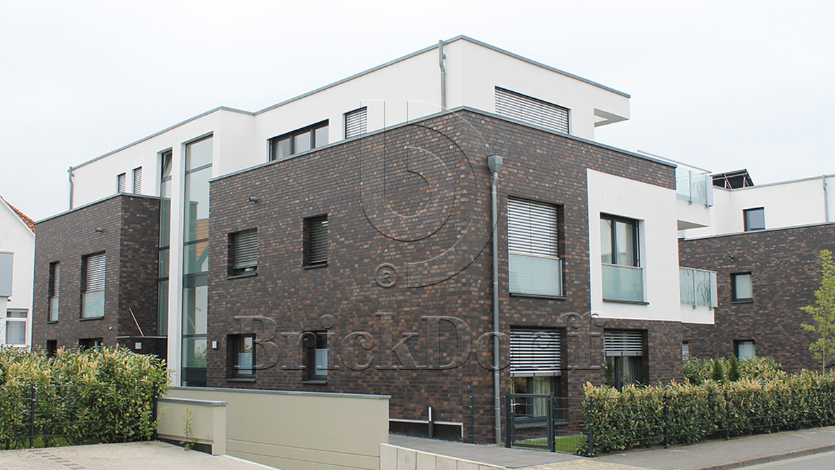 Кирпич облицовочный Клинкерный ABC 55254 Trier anthrazit-braun-bunt geflammt glatt NF 240*115*71 мм