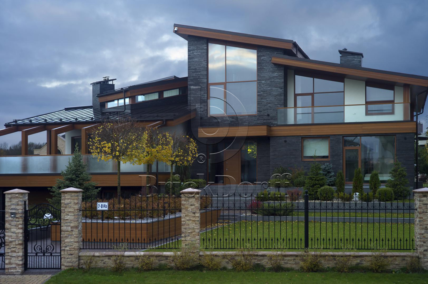 RIEGEL 50 456-schwarz-blau, 490*40*14мм Stroeher Клинкерная фасадная плитка под кирпич ригельная Langformat