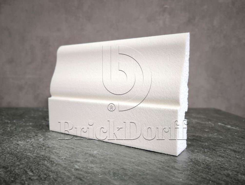 МОЛДИНГ цокольный для Фасада и Интерьера - лепнина, декор из пенополистирола ЦВ-130/1 130*35*2000 мм