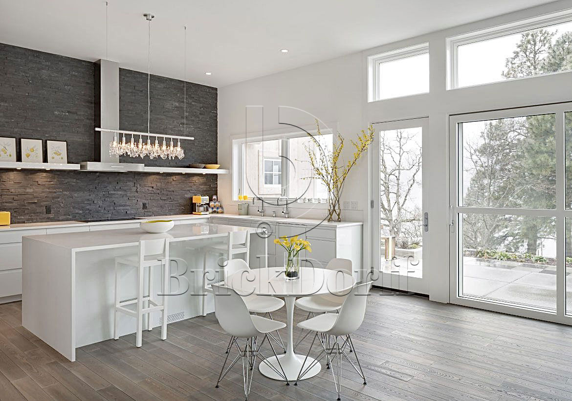 Сланец Черный-018 600*150*10-20 мм, натуральный камень для фасада и интерьера BD