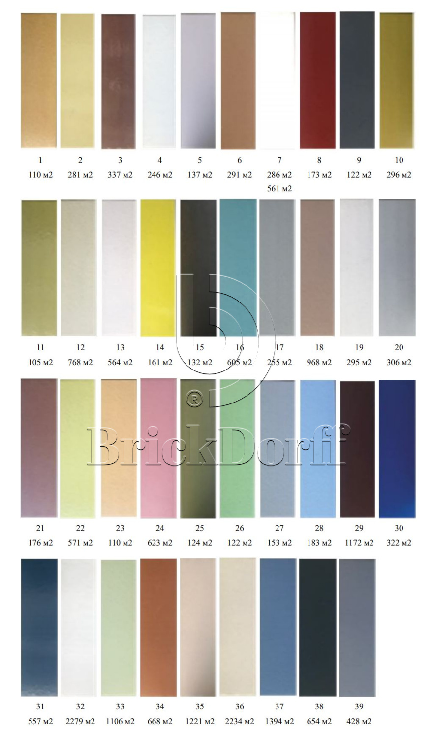 №2 Глазурованная Фасадная плитка Клинкерная облицовочная под кирпич 283х84х13,5 мм цвет зелено-бежевый RAL