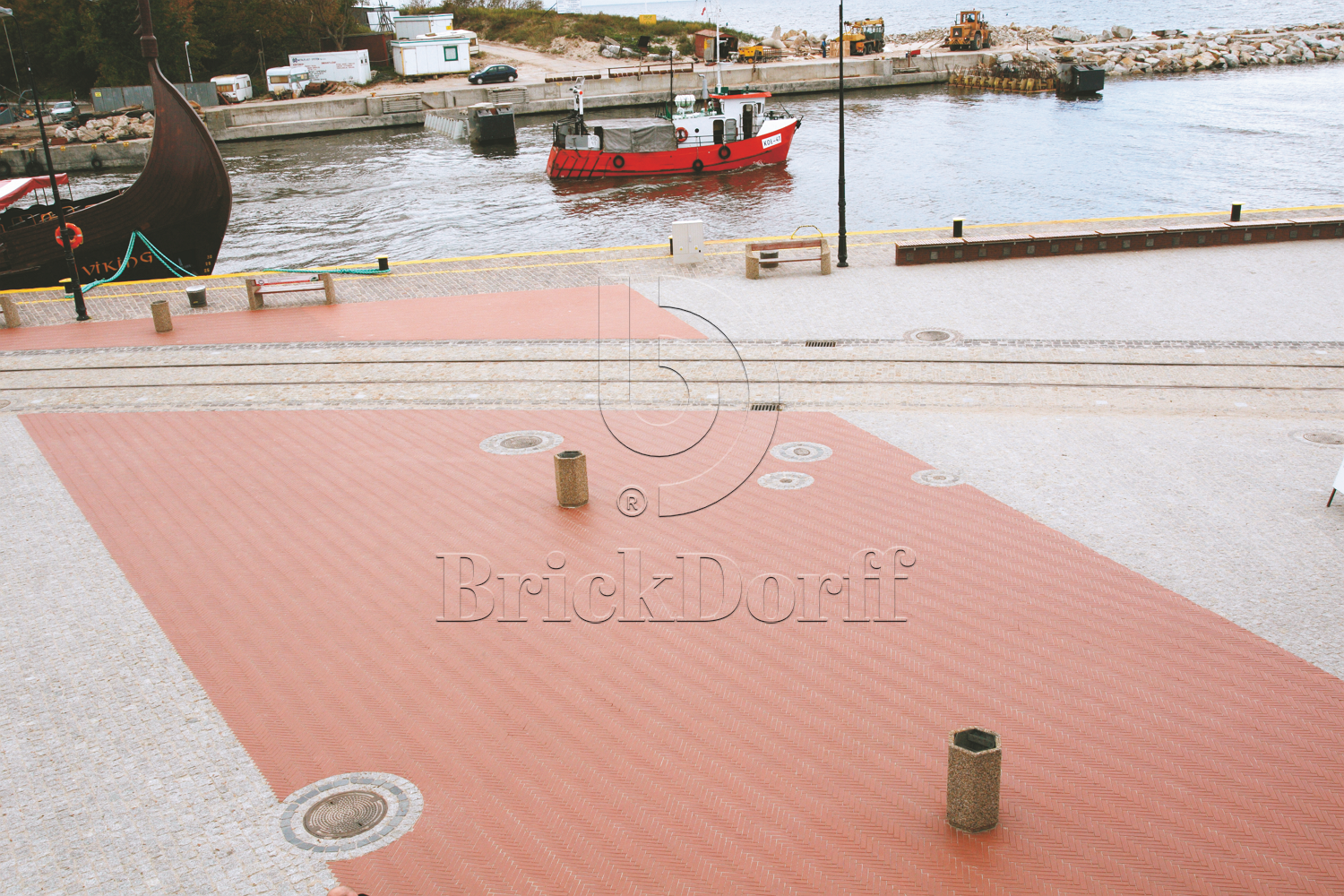 Тротуарная плитка / брусчатка Клинкерная красная LHL klinker  KAHARI 200*100*47 мм