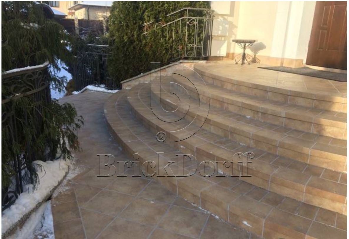 Клинкерная Плитка напольная противоскользящая Stroeher KERAPLATTE ROCCIA 835 sandos 294*294*10 мм