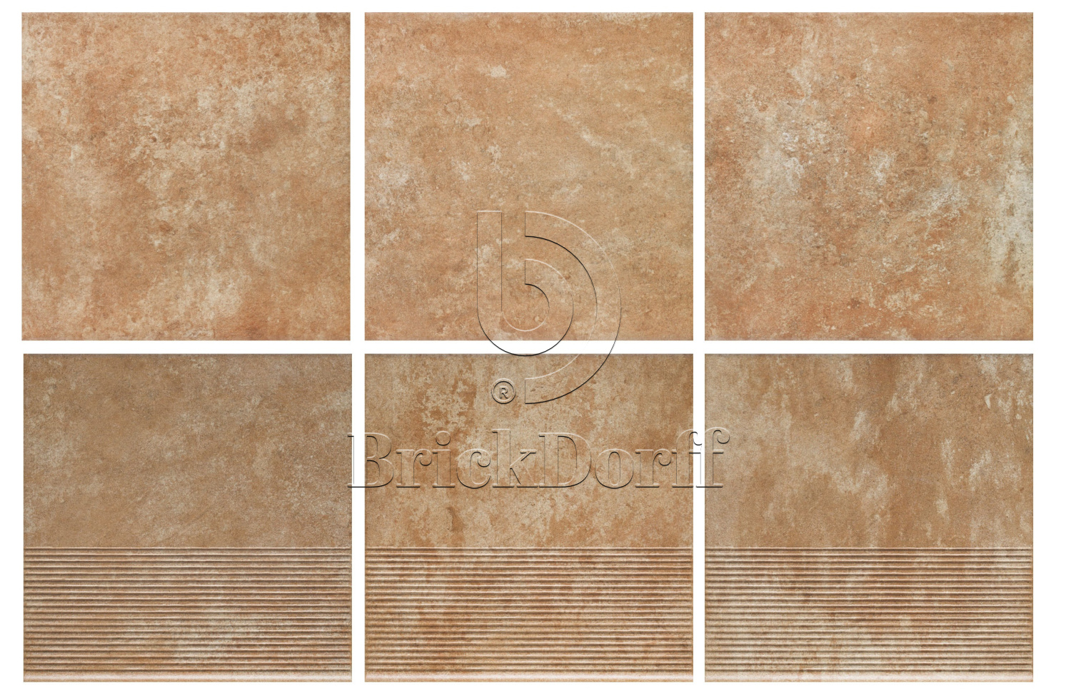 Клинкерная плитка Ilario Ochra 300x300x11 – для улицы, террасы, крыльца, лестницы, морозостойкая