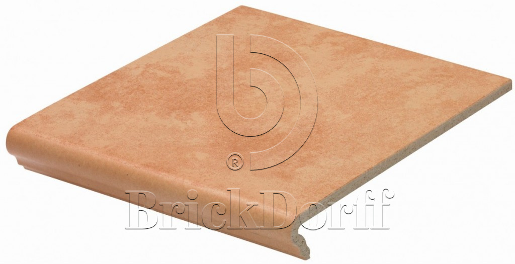 Клинкерная ступень флорентинер противоскользящая плитка EURAMIC CAVAR 542 passione 340*294*10 мм