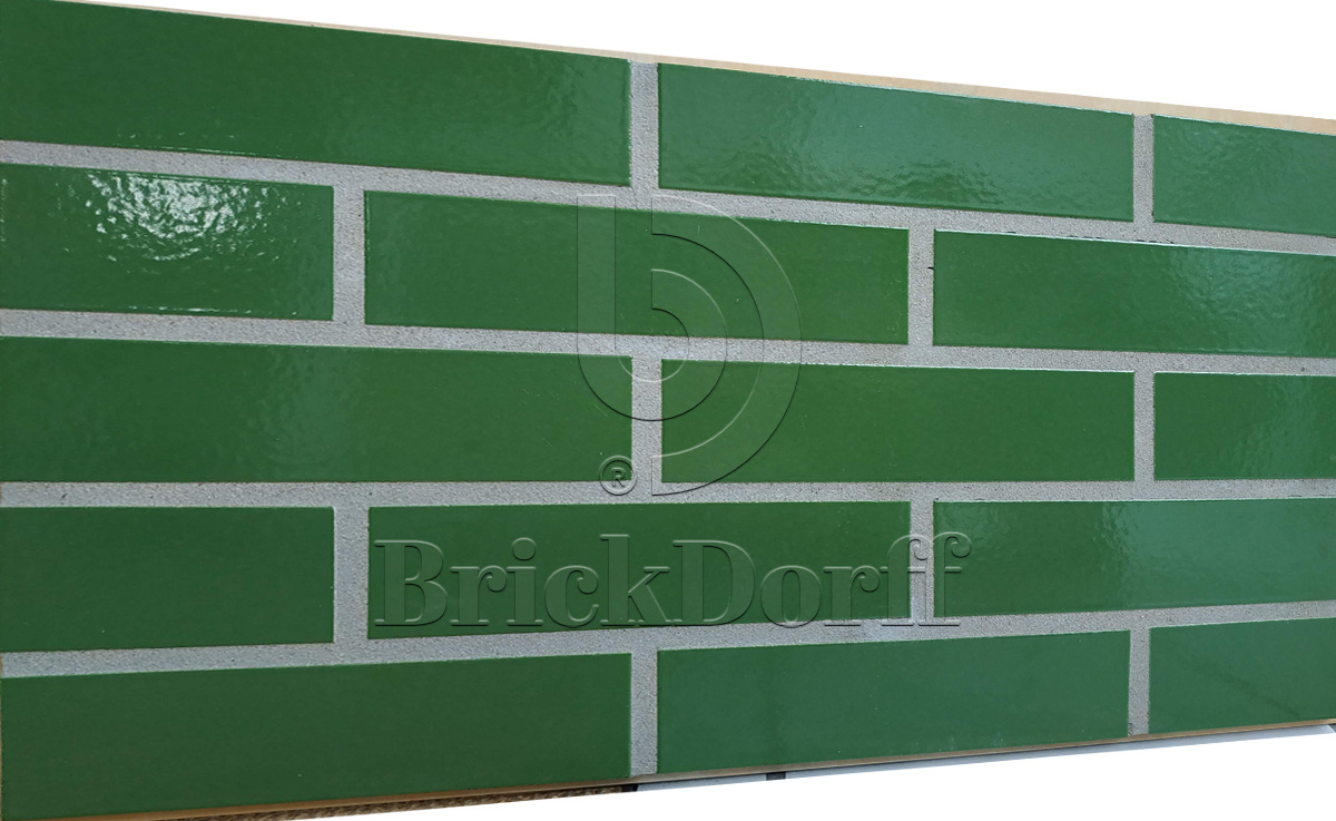 Glanzriemhen Gruen 360, 240*71*10 мм, Глазурованная клинкерная фасадная плитка облицовочная под кирпич ABC
