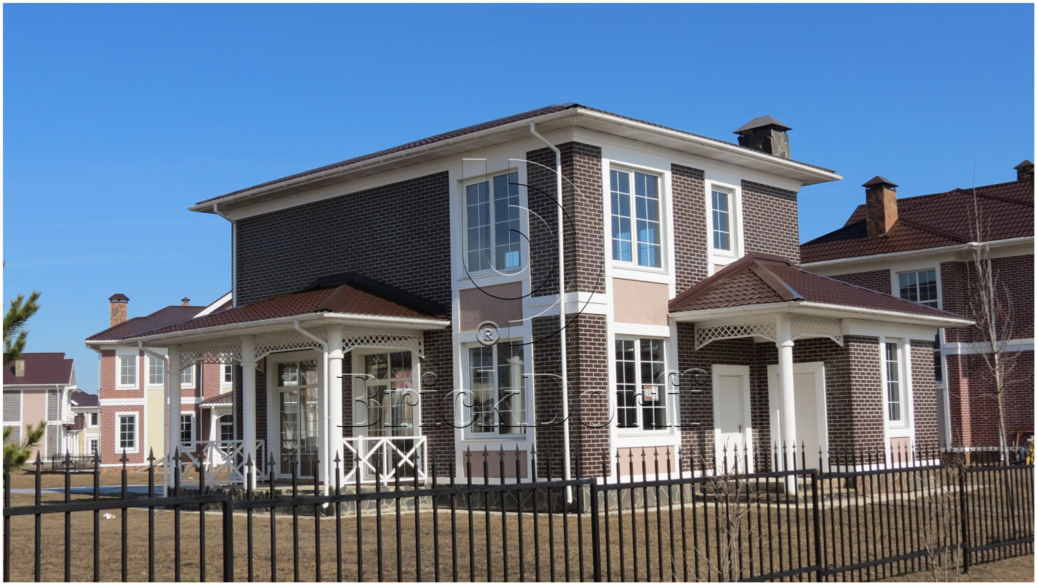 Фасадная Термопанель из пенополистирола ППС 60 мм с клинкерной плиткой ALASKA Braun genarbt 240*71*7 мм