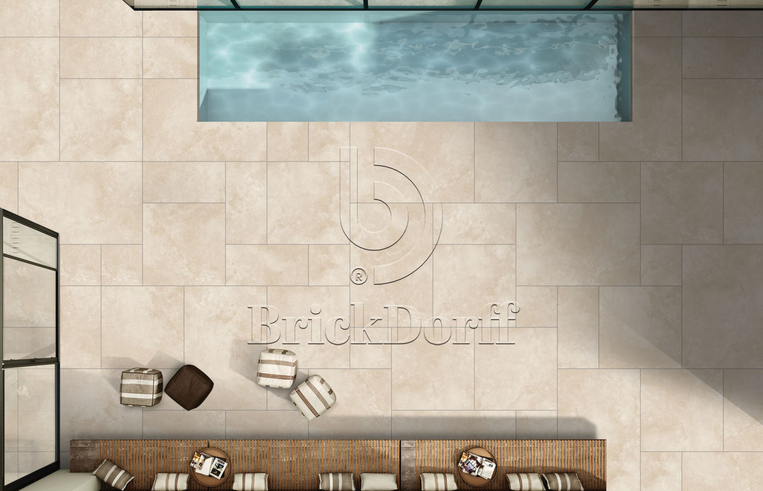 Limestone Crema 900x600x20 мм, тротуарная плитка уличная, противоскользящая, керамогранит OutdoorDesign 20мм