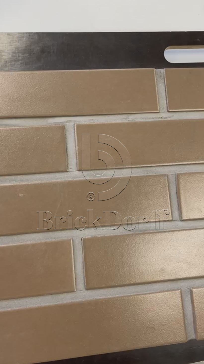 Клинкерная фасадная плитка облицовочная под кирпич коричневый беж 240*60*6 мм