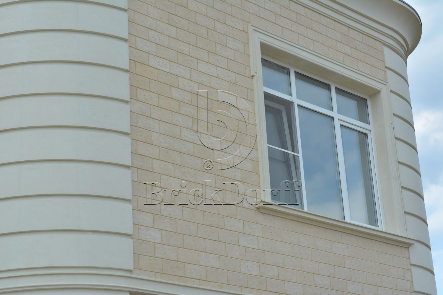 Фасадная облицовочная декоративная плитка травертин-вилла 07-06