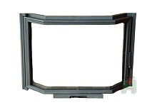 0324 Дверца со стеклом FPL4 чугунная Halmat 490х710 мм