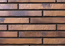  Клинкерная фасадная плитка облицовочная под кирпич Stroeher (Штроер) Glanzstueck Glanzstueck № 5 рельефная, 440*52*14 мм