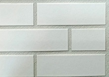 Глазурованная клинкерная фасадная плитка под кирпич ABC Weiss 300 белая, 240*52*10 мм