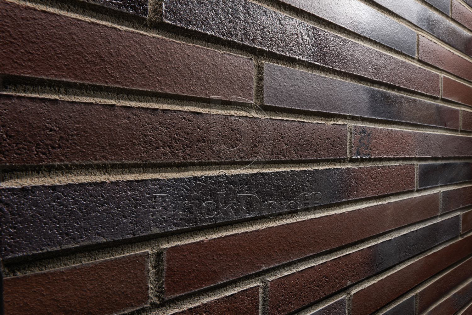 RIEGEL 50 455-braun-blau, 490*40*14мм Stroeher Клинкерная фасадная плитка под кирпич ригельная Langformat