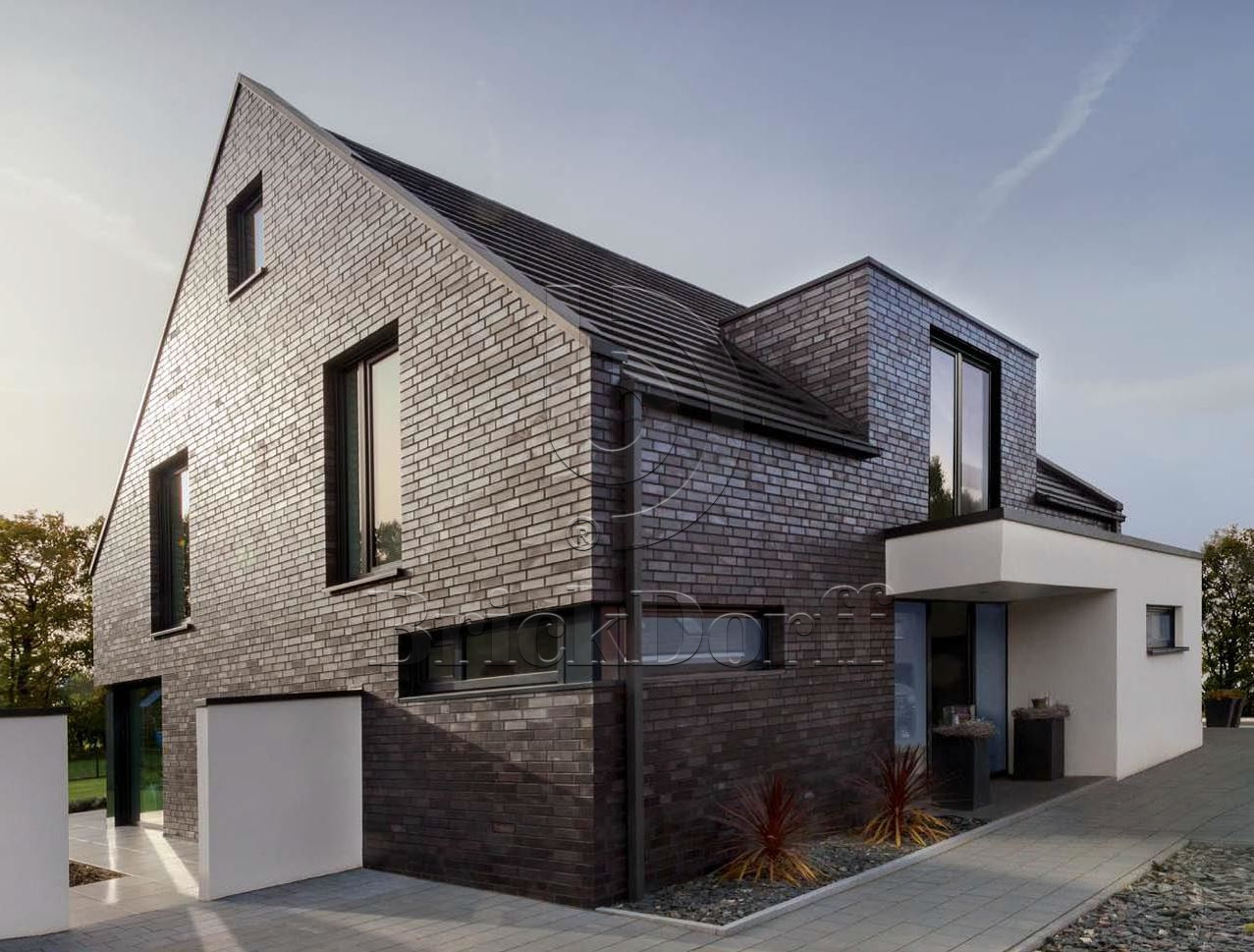 Кирпич облицовочный Клинкерный ABC 954 Hamburg schwarz-blau-bunt glatt 55NF 240*71*55 мм