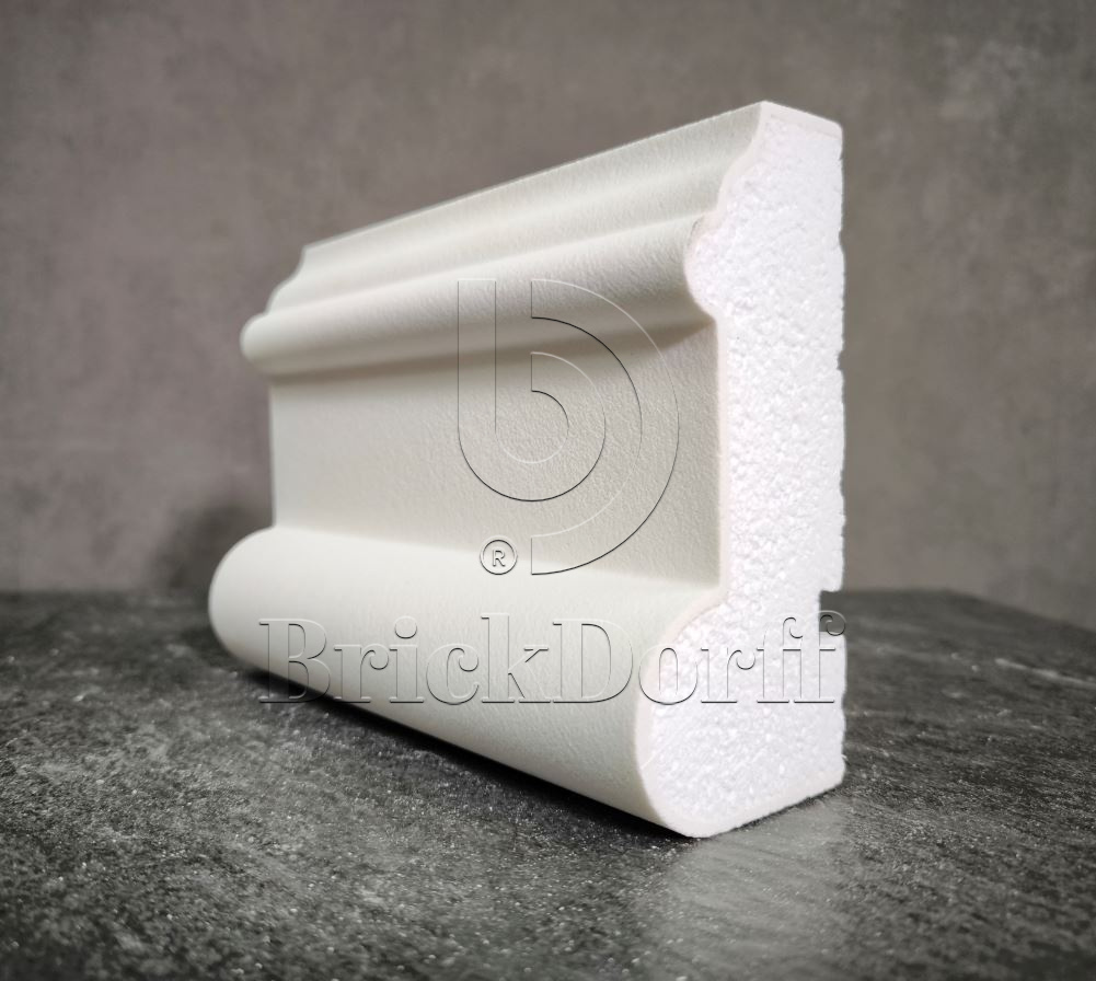 МОЛДИНГ цокольный для Фасада и Интерьера - лепнина, декор из пенополистирола ЦВ-150/3 150*70*2000 мм