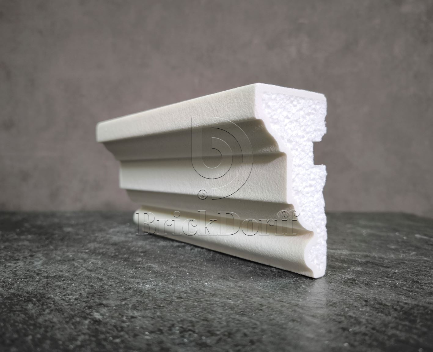 Молдинг для фасада - лепнина, декор из пенополистирола МВ-95/1 95*50*2000 мм