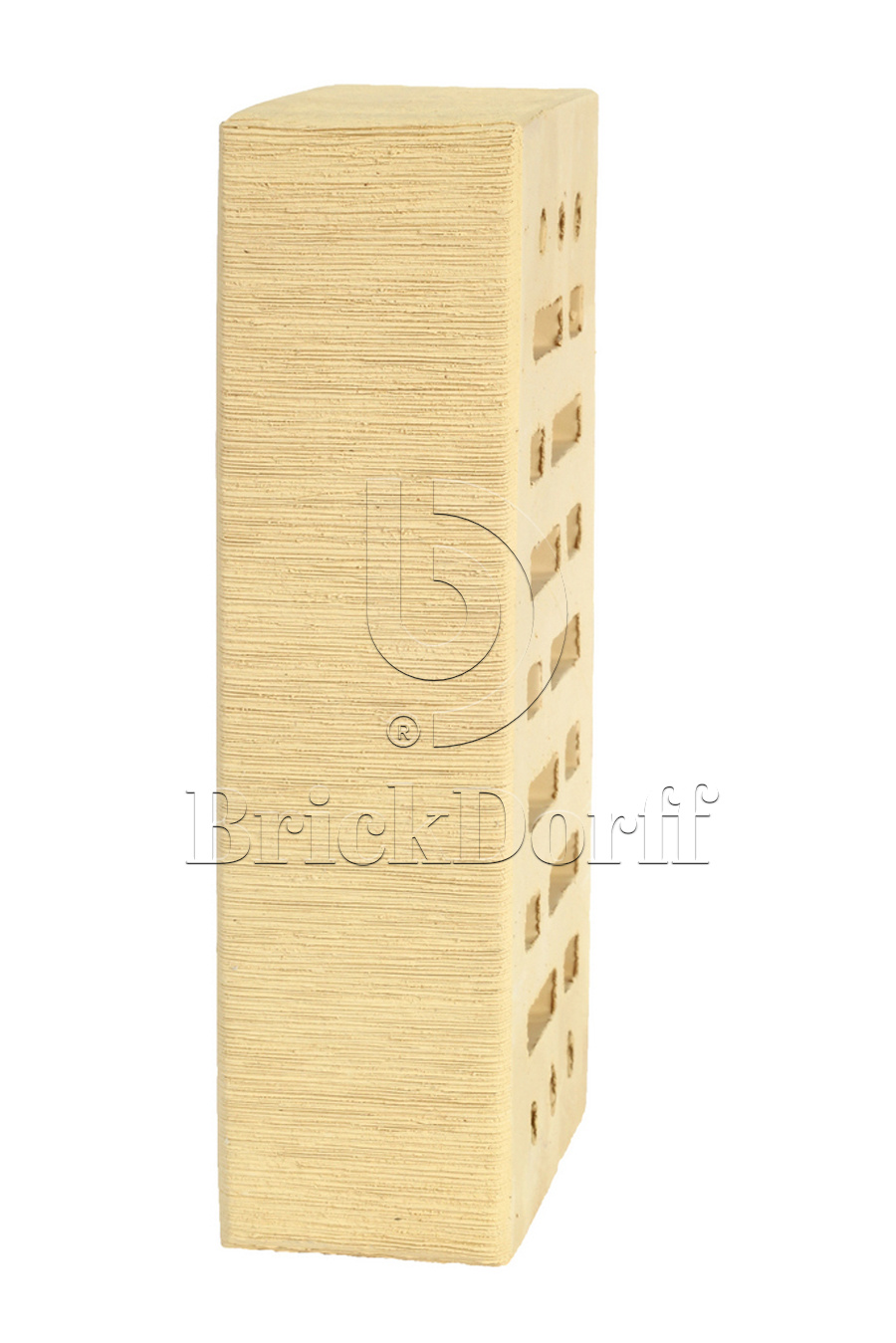 Кирпич клинкерный облицовочный желтый, Lode ASA SARMITE  штриховая, 250*120*65 мм