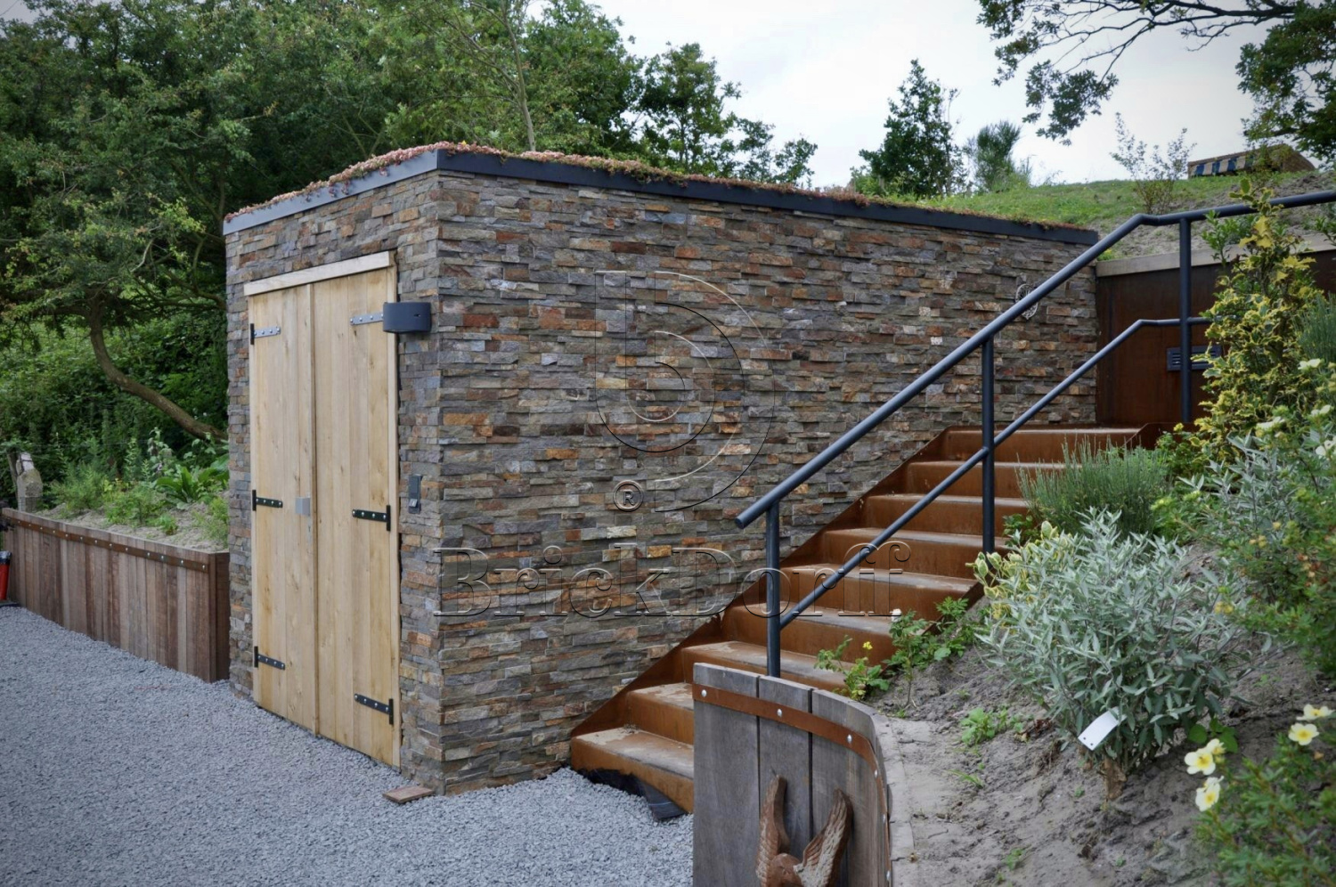 Сланец Цветной-1120 600*150*10-20 мм, натуральный камень для фасада и интерьера BD