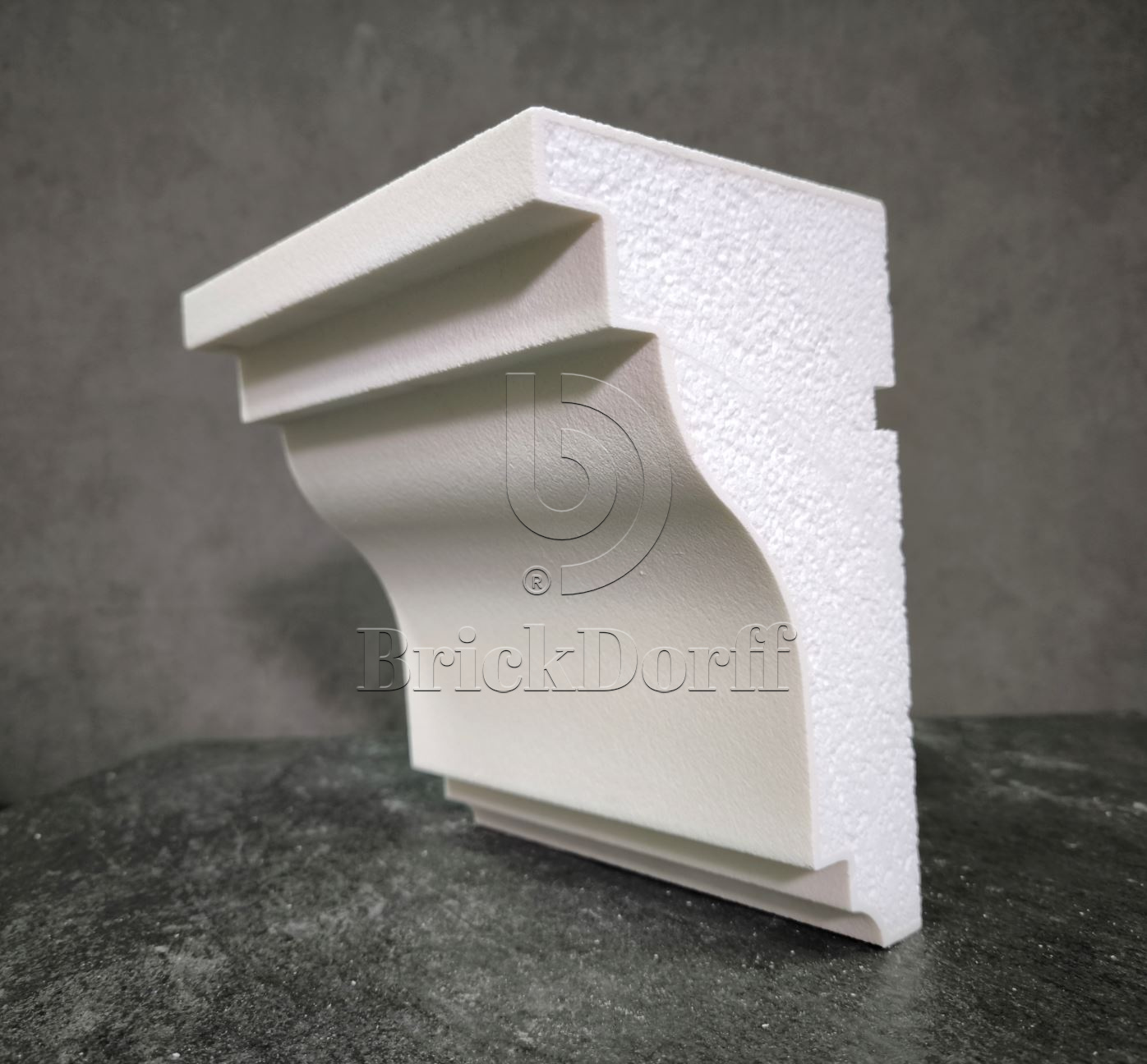 КАРНИЗ для Фасада и Интерьера - лепнина, декор из пенополистирола КВ-210/2 (КС-106) 210*130*2000 мм