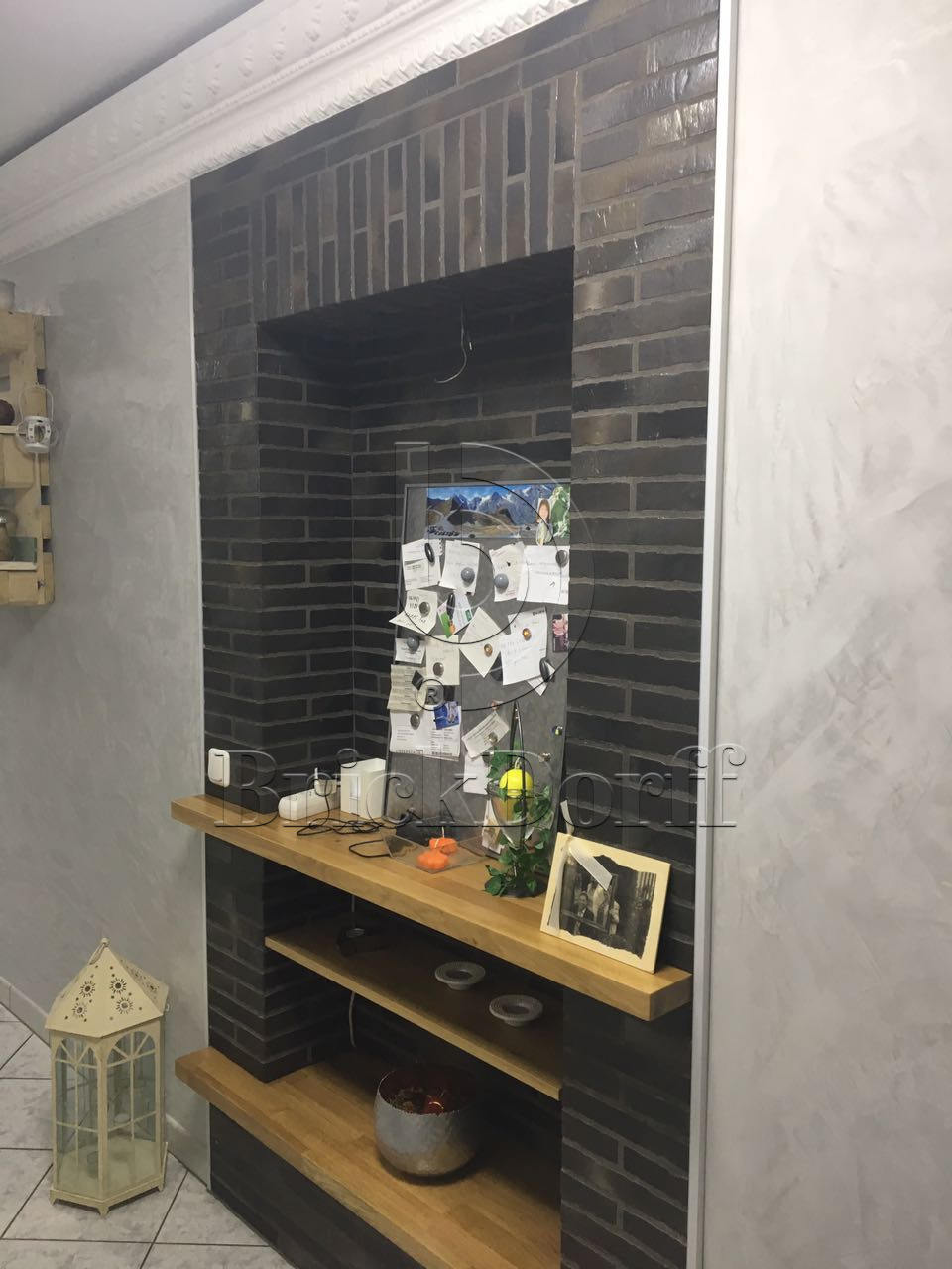 RIEGEL 50 453-siber-schwarz, 490*40*14мм Stroeher Клинкерная фасадная плитка под кирпич ригельная Langformat