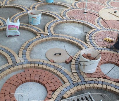 Тротуарная плитка / брусчатка Клинкерная ABC Rot-nuanciert (Рот-нуанкиерт), делится на 8 частей 180*118/60*60*52 мм