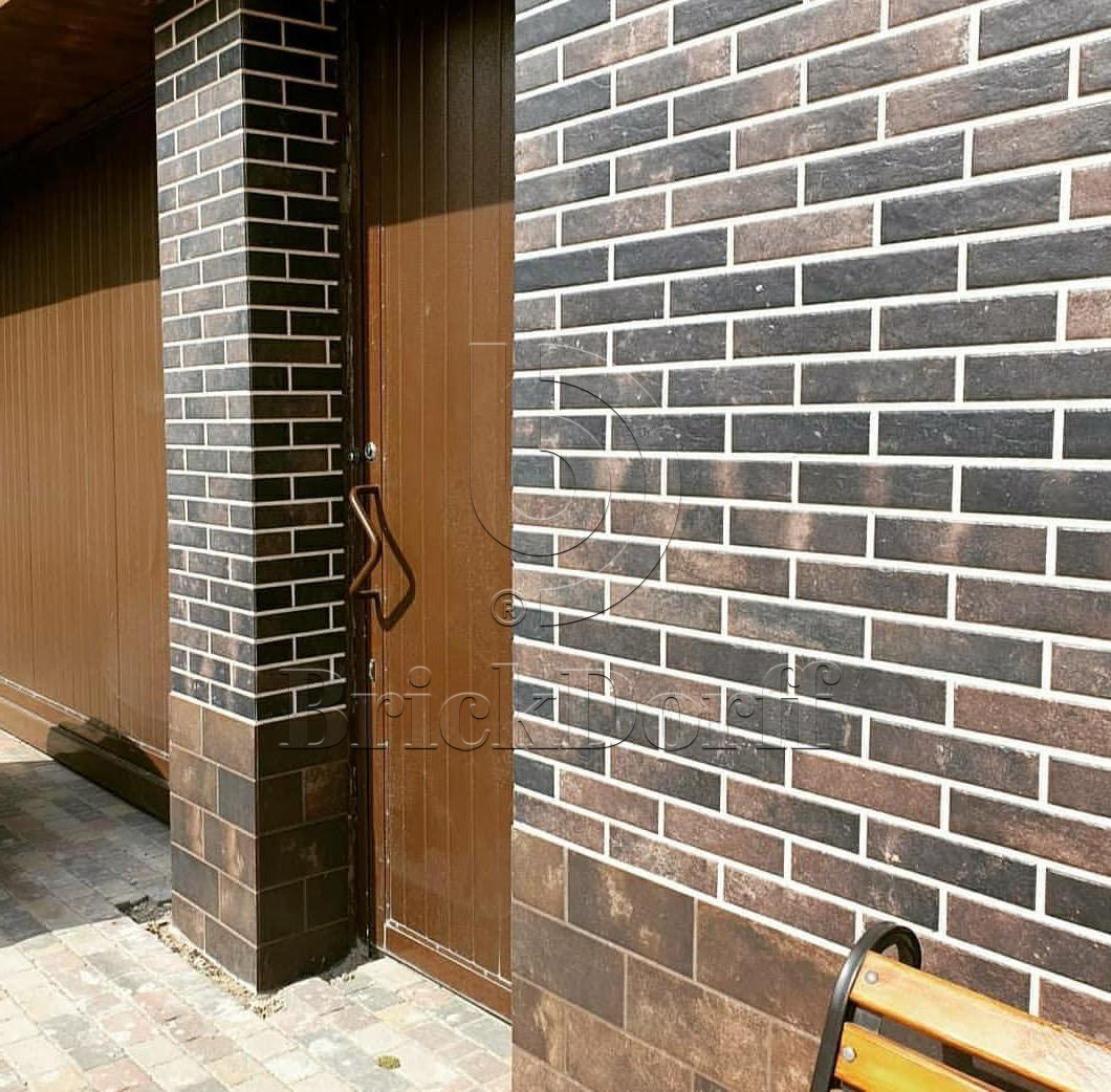 SCANDIANO BROWN 245X66х7,4 мм Клинкерная фасадная плитка под кирпич облицовочная коричневая