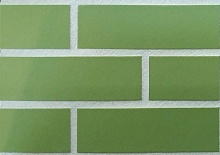 Gruen 400 зеленая, 240*71*10 мм, Глазурованная клинкерная фасадная плитка облицовочная под кирпич ABC