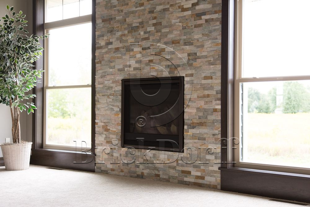 Сланец Бежевый-014 600*150*10-20 мм, натуральный камень для фасада и интерьера BD