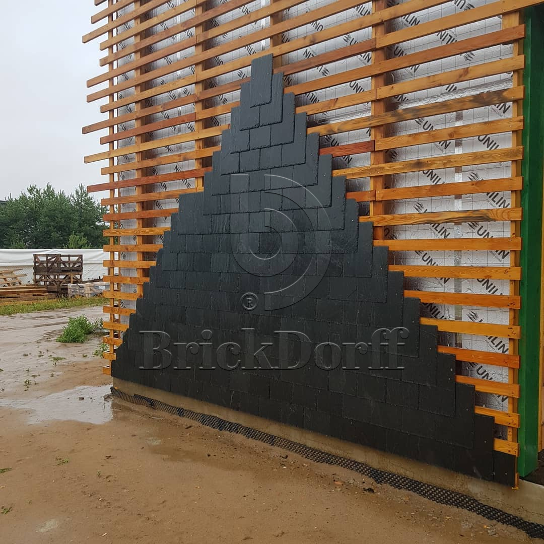 Плитка из натурального камня, Сланец фасадный 320*220*5/7 мм