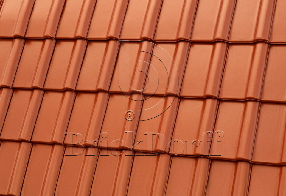 Керамическая черепица рядовая Roben Piemont медный красно-коричневый ангоб