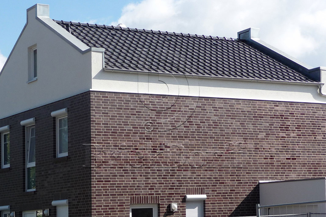 Керамическая черепица рядовая Roben MONZAplus черно-коричневый глазурь