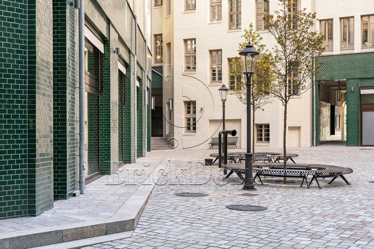 Глазурованная клинкерная фасадная плитка облицовочная под кирпич Зеленая, 240*71*10 мм