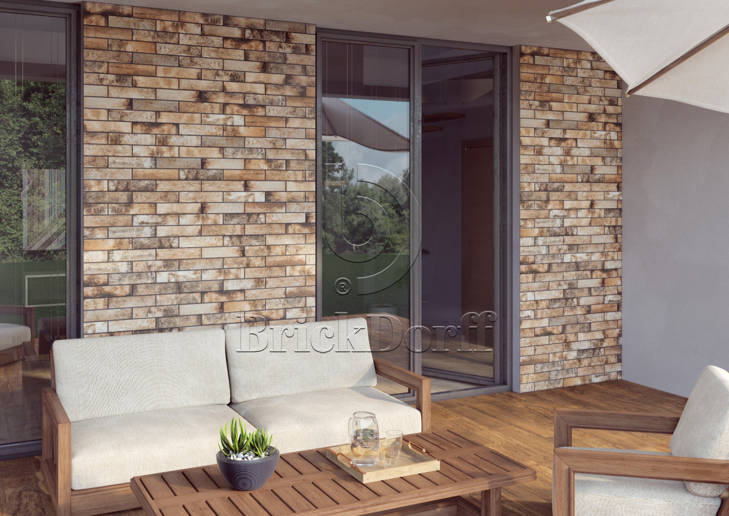 Фасадная и Интерьерная клинкерная плитка под кирпич Cerrad Piatto Terra 300*74*9 мм