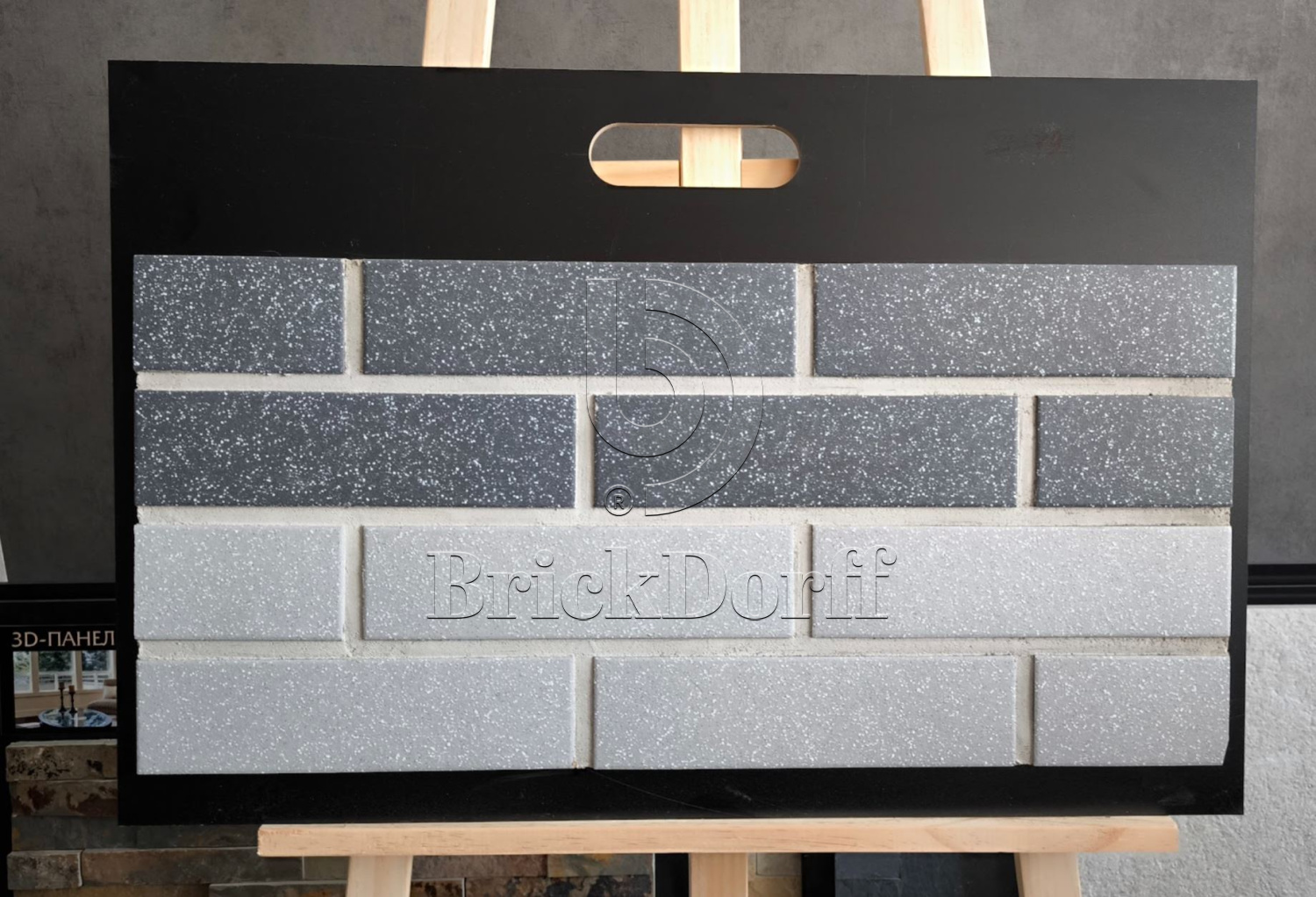 Мичиган-1 серая клинкерная фасадная плитка под кирпич 245*65*7 мм, керамин