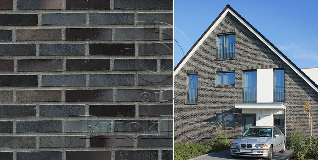 Кирпич облицовочный Клинкерный ABC 5654 Atlantis anthrazit grau-Kohlebrand NF 240*115*71 мм