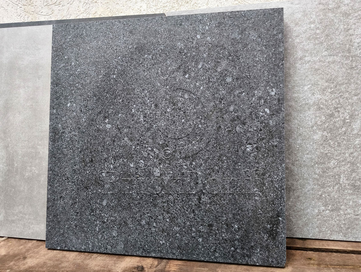 Dior Black 20 мм тротуарная плитка уличная, противоскользящая, керамогранитная 600*600*20 мм OutdoorDesign