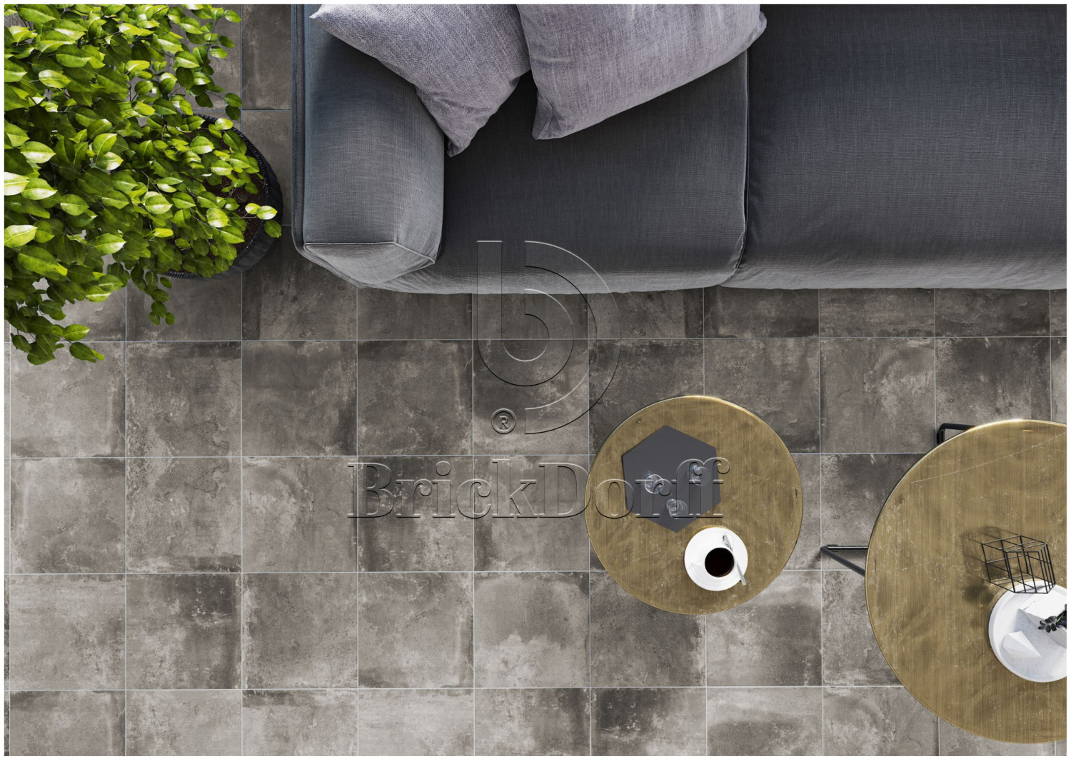 Клинкерная угловая ступень с насечками противоскользящая Cerrad Podloga Piatto antracyt 300*300*9 мм